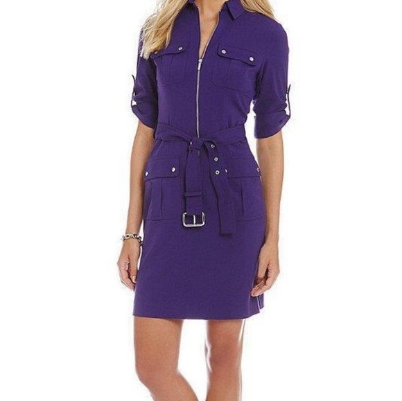 Michael Kors Dresses & Skirts - NWT Michael Kors women's purple belted dress S